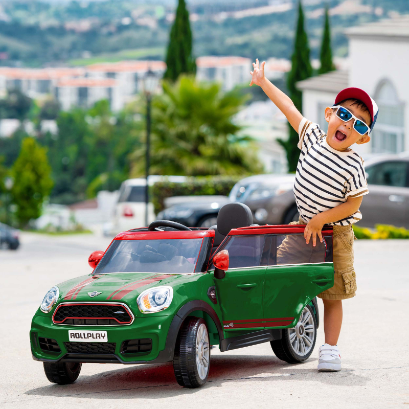 ROLLPLAY Mini Countryman 12 Volt Premium Car with Remote Control – Green 3-6 Years