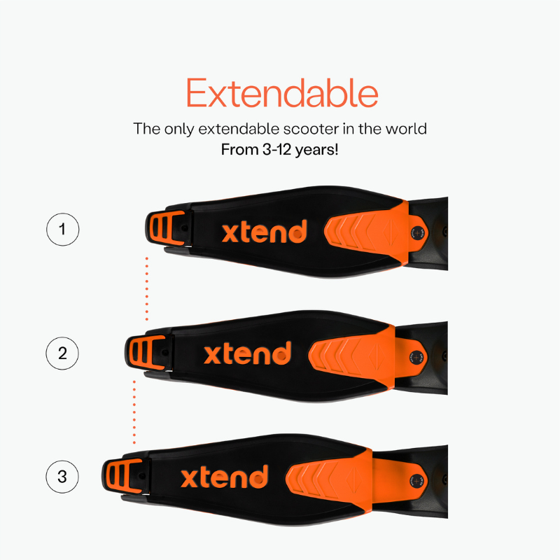 SMARTRIKE Xtend 5 Stage Ride-On Scooter- 12months -12 years-Orange